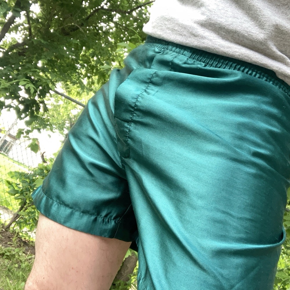 Vintage Y2K Shiny Silky Dazzle Sleep Shorts‎ Mens L? Y2K 90s Made in Canada